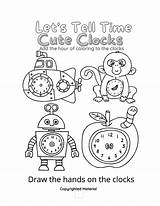 Telling Time Coloring Pages sketch template