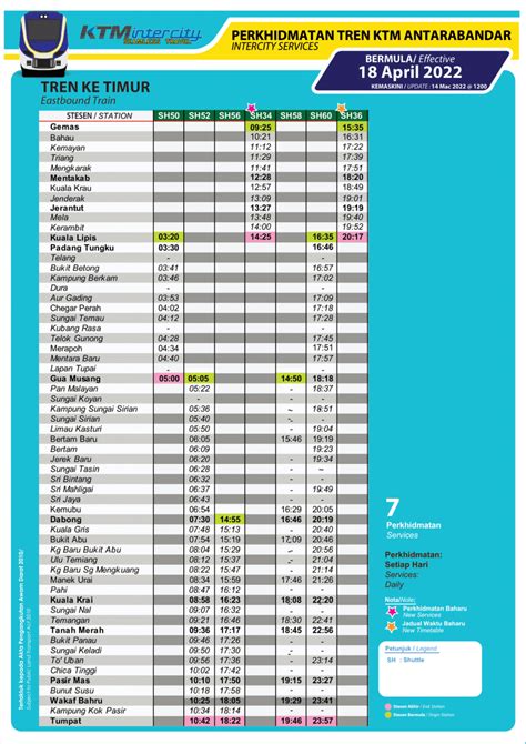 KTM Berhad Train Timetables • Jadual Tren KTM Berhad • 马来西亚火车时间表 • Train Timetable & Schedule In ...