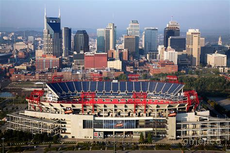 Titans Stadium And Nashville Skyline Photograph by Bill Cobb