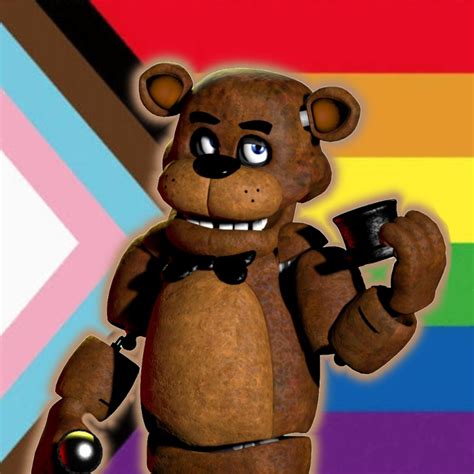 Fnaf 1, Freddy Fazbear, Lgbtqia, Queer, Flags, Profile Picture, Girl Group, Pride, Teddy Bear