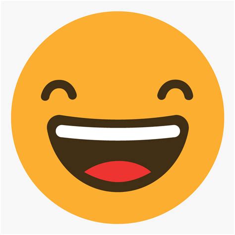 Happy Reaction Emoji Icon Vector Graphic Emoticon - Happy Emoji Vector Png, Transparent Png ...
