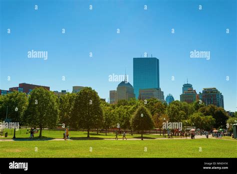 Boston, Massachusetts, USA - September 12, 2016: Boston Commons Park in ...