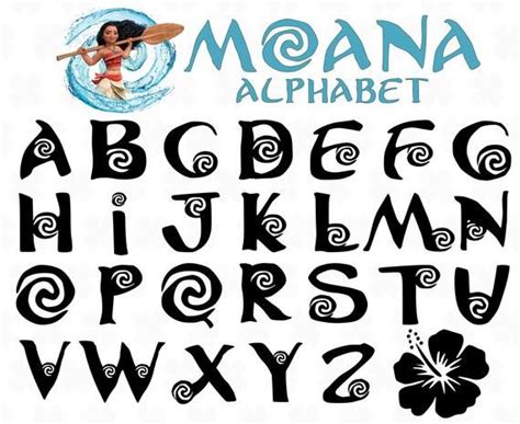 Moana Font Svg Moana Letters Svg Moana Alphabet Svg Font Svg Font ...