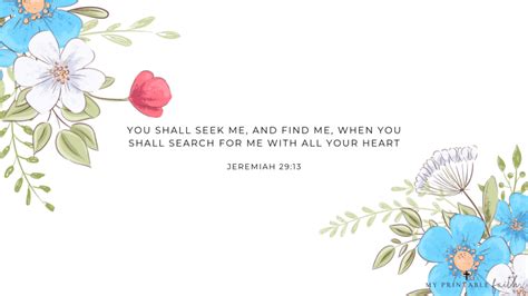 Jeremiah 29:13 - FREE Desktop Wallpaper - My Printable Faith