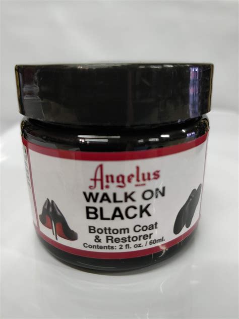 Angelus Brand Walk On Black- 2 oz Black Shoe Sole Paint DIY Sole ...