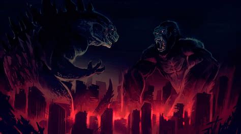 HD wallpaper: King Kong Vs Godzilla Artwork | Wallpaper Flare