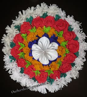 ::My Hobbies::: അത്തപ്പൂക്കളം Athappookkalam with paper flowers ഓണപ്പൂക്കളം