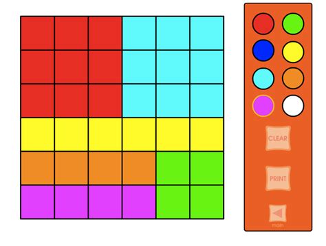 A 6x6 grid that you can pull up on your interactive board and colour as you wish. Practice ...