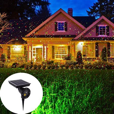 Outdoor Solar Powered Christmas Laser Projector Light Sky Star Stage Showers IP65 Landscape G ...