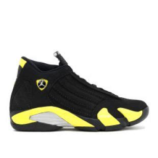 Nike - Air Jordan 14 Retro "thunder" - Air Jordan - 487471 070 - black/vibrant yellow-white ...