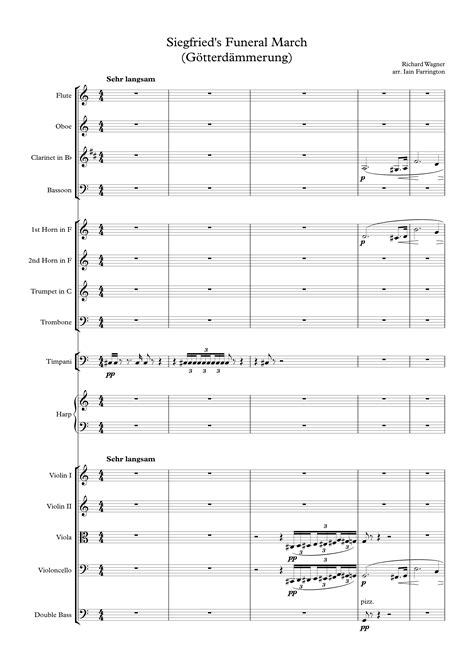 Wagner - Siegfried's Funeral March (Götterdämmerung): full score - PDF download