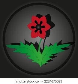 Cut Out Paper Picture Poppy Flower Stock Vector (Royalty Free ...