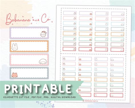 Cute Doodle Boxes ,printable Planner Stickers,digital Stickers,hand ...