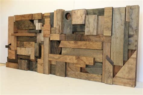 Wood Wall Art Reclaimed Wood Art Scrap Wood Art Hanging Wall Art ...