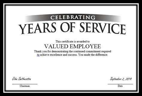 Recognition Of Service Certificate Template (4) - TEMPLATES EXAMPLE ...