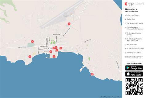 Basseterre Printable Tourist Map | Sygic Travel