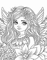 Free Fairy Coloring Pages For Kids And Adults sketch template