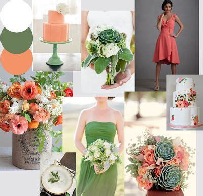 Coral & green wedding inspiration to match the new Graphic Prints ...