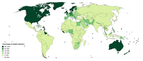 Percentage of English Speakers by Country | Beautiful sights, United ...