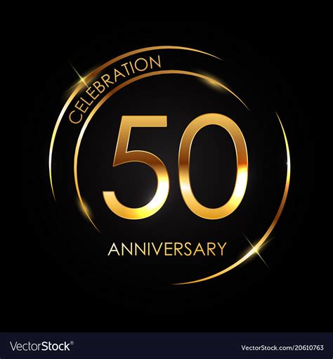 Template 50 years anniversary Royalty Free Vector Image