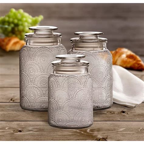 Glass 3 Piece Kitchen Canister Set & Reviews | Birch Lane | Kitchen ...