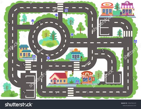 Kids Toys City Roadmap Map Raffic Car Park Play Mat Kids Car Playmat ...