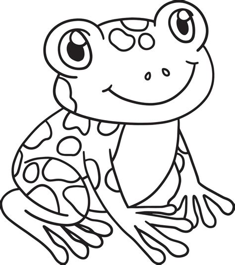 Frog Coloring Page Isolated for Kids 8209123 Vector Art at Vecteezy