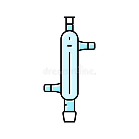 Water Condenser Chemical Glassware Lab Color Icon Vector Illustration ...