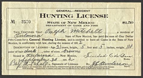 Earliest Hunting & Fishing Licenses - Waterfowl Stamps and More