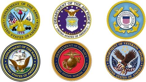 US armed forces logos on a white background free image download