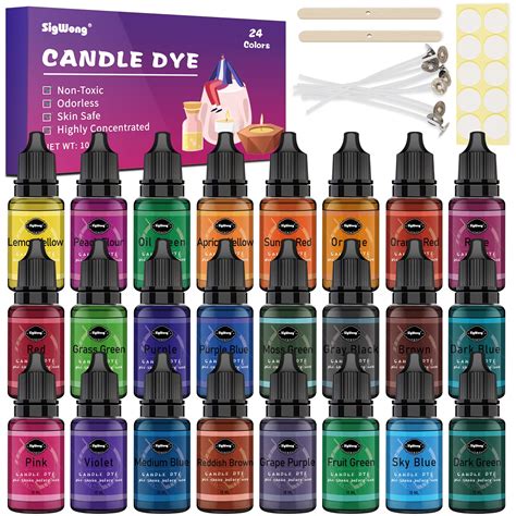 Buy Candle Dye - 24 Colors Liquid Candle Making Dye for DIY candle ...