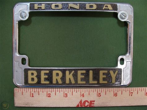 Vintage Honda Motorcycle License Plate Frame Berkeley, California | #1820995820