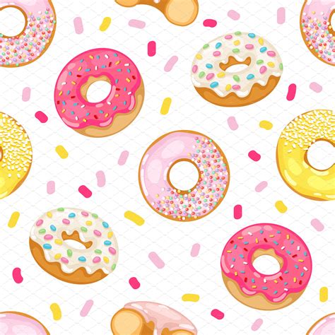 Vector donut seamless pattern | Donut vector, Seamless patterns, Donut ...