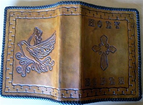 Handmade Dove Bible Cover by Rics Leather | CustomMade.com