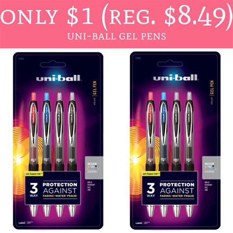 Only $1 (Regular $8.49) Uni-Ball Gel Pens - Deal Hunting Babe