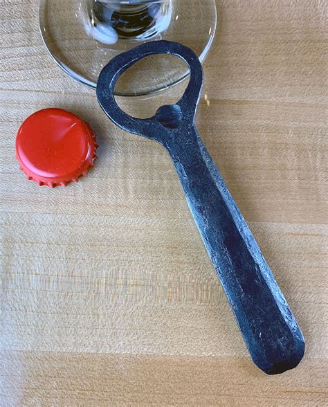 Church Key Bottle Opener w/Rounded Handle (Hand-Forged)