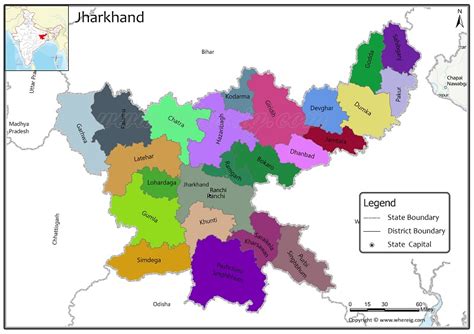 Political Map Of Jharkhand