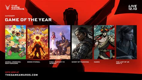 The Game Awards - Game of the Year Nominees! - GamEir