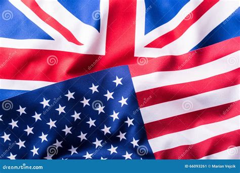 Mixed Flags of the USA and the UK. Union Jack Flag Stock Image - Image ...