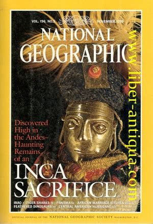 National Geographic - Vol 196, No 5 - Inhalt: Inca sacrifice, iraq ...