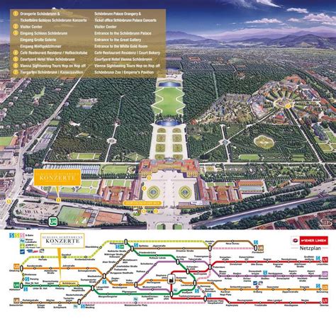 Site plan and directions to Schoenbrunn Palace concerts Vienna