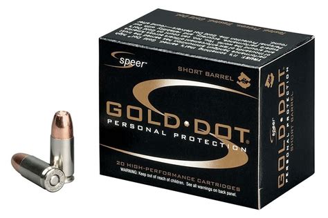 Speer 9mm +P 124 gr GDHP Gold Dot Short Barrel 20/Box | Sportsman's Outdoor Superstore