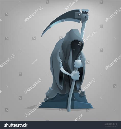 Gothic Sculpture Death Vector Illustration Stock Vector (Royalty Free ...