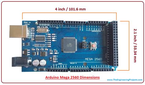 arduino mega 2560 dimensions Arduino mega 2560 rev3