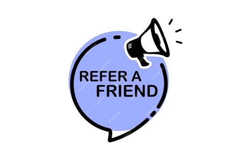 Premium Vector | Refer a friend megaphone with referral program speech ...