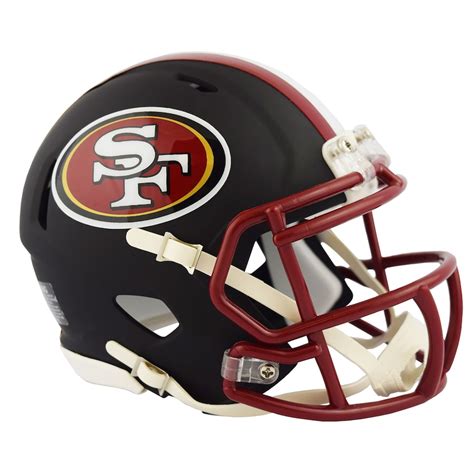 Riddell San Francisco 49ers Black Matte Alternate Speed Mini Football ...