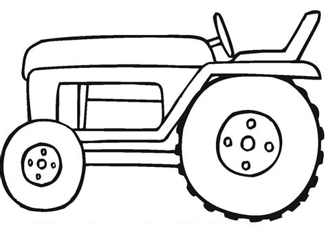 Small Tractor Coloring Page - Free Printable Coloring Pages for Kids