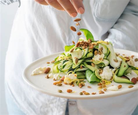 Courgette, artichoke and ricotta salad - Nadia Lim