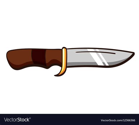 Cartoon hunting knife Royalty Free Vector Image