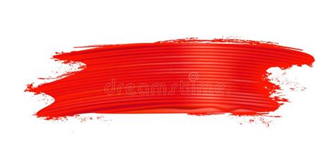 Horizontal Brush Stroke Red Stock Vector - Illustration of stroke ...